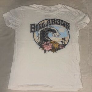 Billabong Women’s T-Shirt with Wave and Floral Graphic